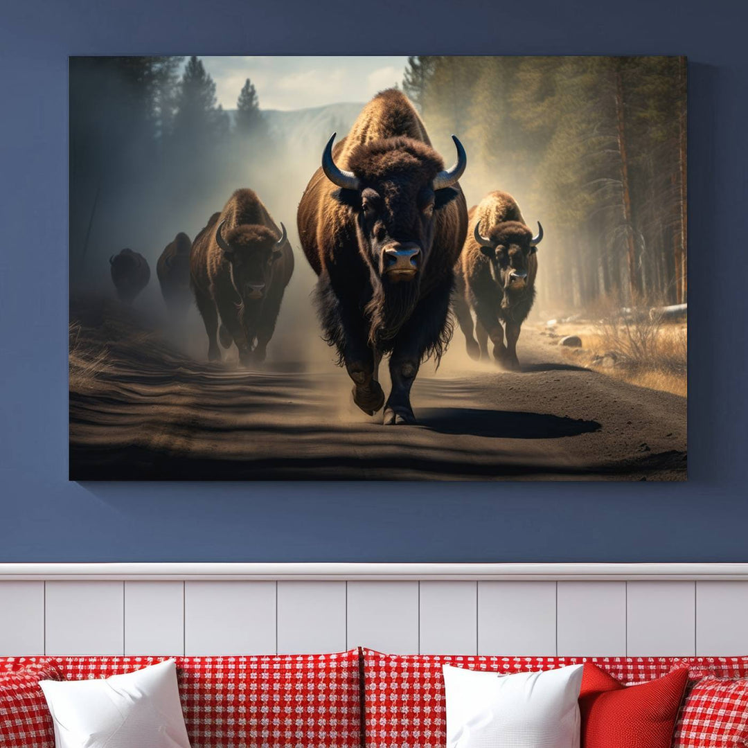 Buffalo Wall Art Canvas Print, Bison Wall Art Canvas Print