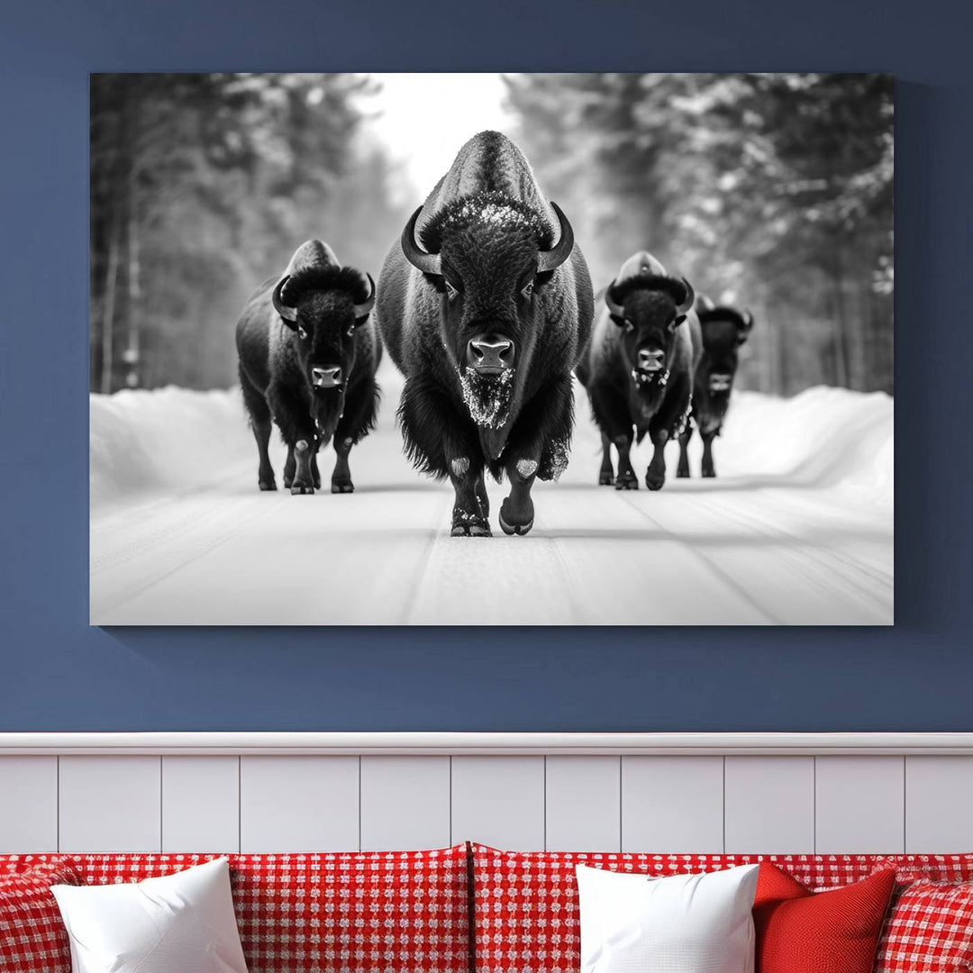 Buffalo Wall Art Canvas Print, Bison Wall Art Canvas Print