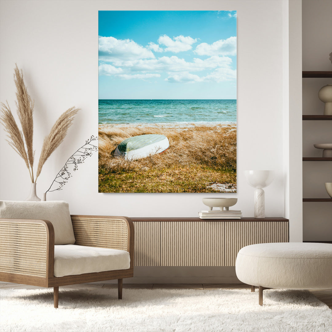 Coastal Serenity Wall Art Canvas Print, Framed Ocean View Art