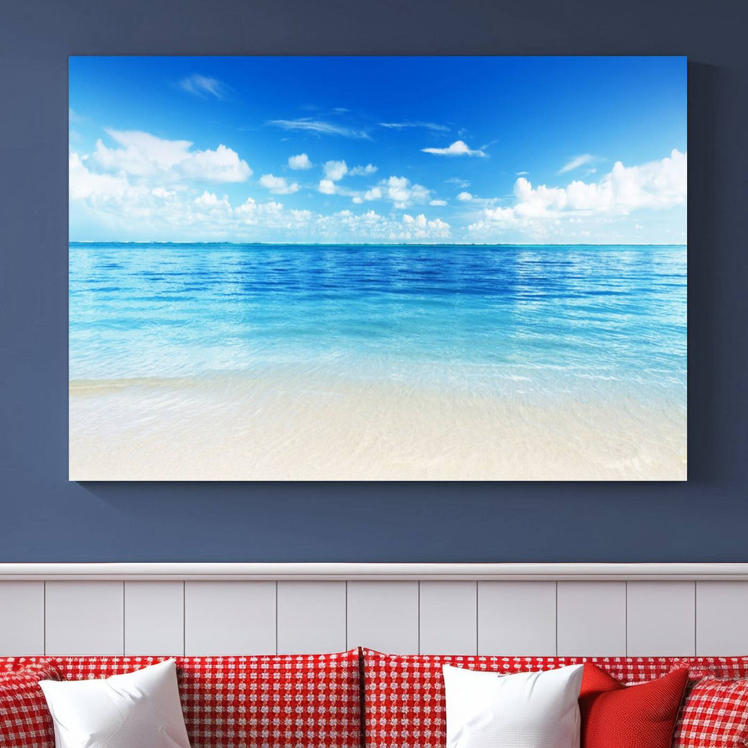 Ocean and Beach Artwork Canvas Print Wall Art