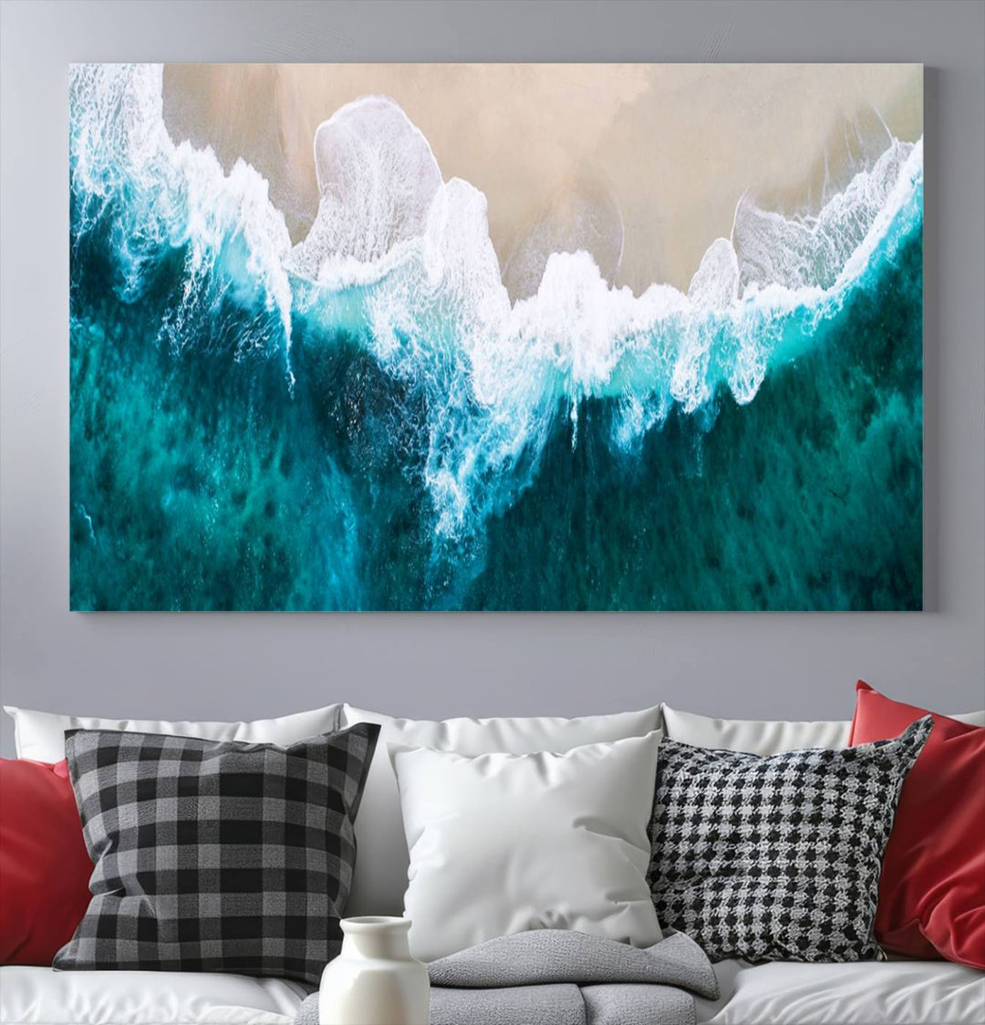 Mind-Blowing Aerial Beach Canvas Wall Art Print