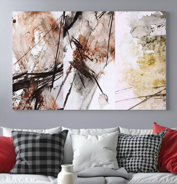 Vintage Grunge Abstract Canvas Wall Art