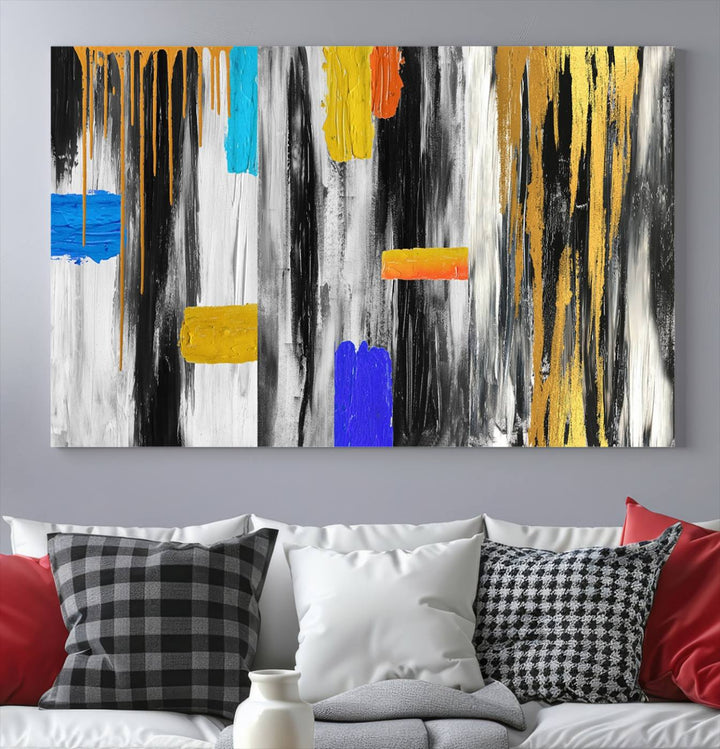 Colorful Abstract Painting Canvas Wall Art