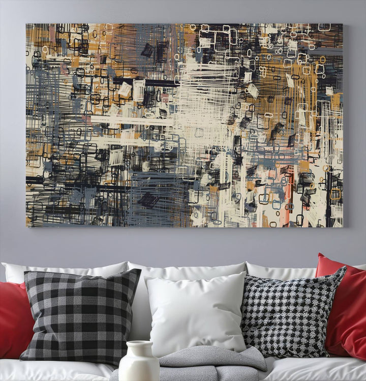 Abstract Marble Texture Wall Art Contemporary Dark Colors Art Abstract