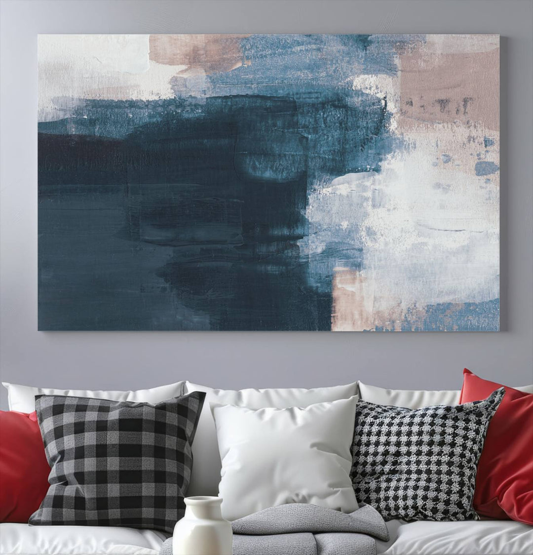 Abstract Brush Strokes Canvas Wall Art