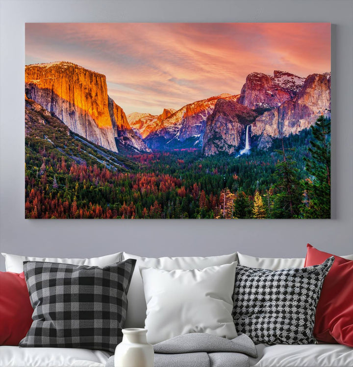 Impression sur toile murale du parc national El Capitan Yosemite