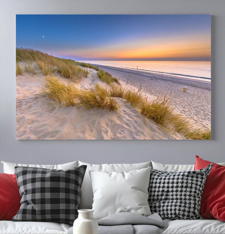 Sunrise On The Beach Wall Art Canvas Print