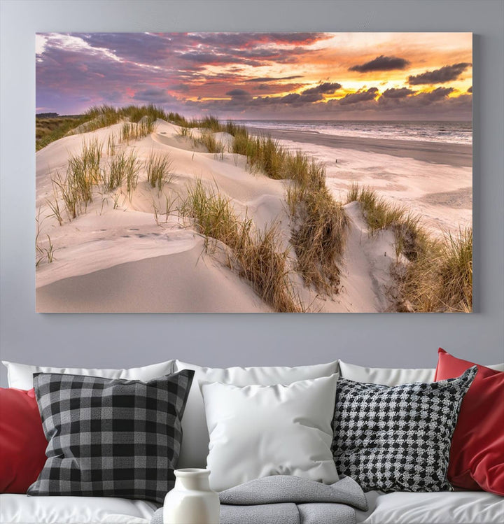 Sunrise On The Beach Wall Art Canvas Print