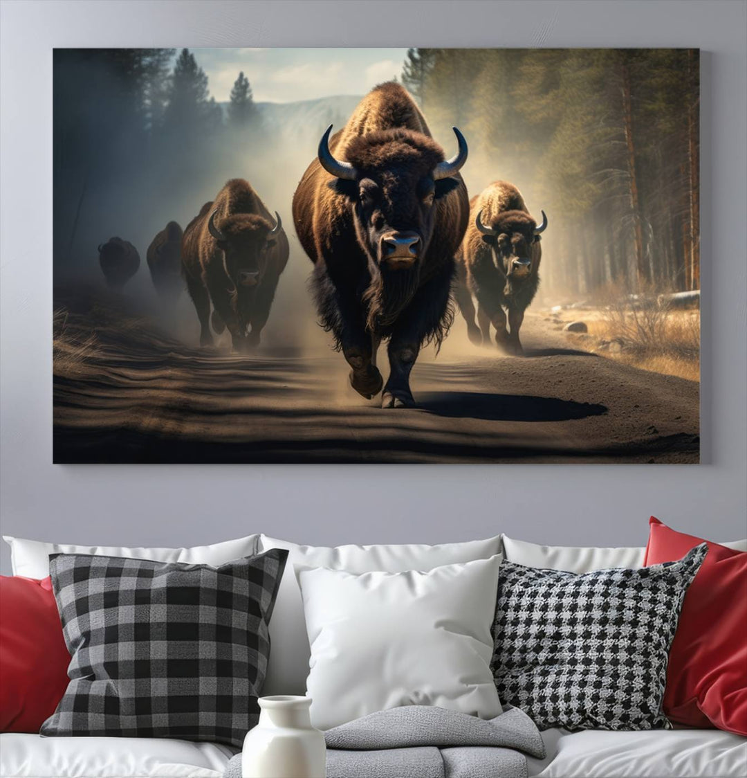 Buffalo Wall Art Canvas Print, Bison Wall Art Canvas Print