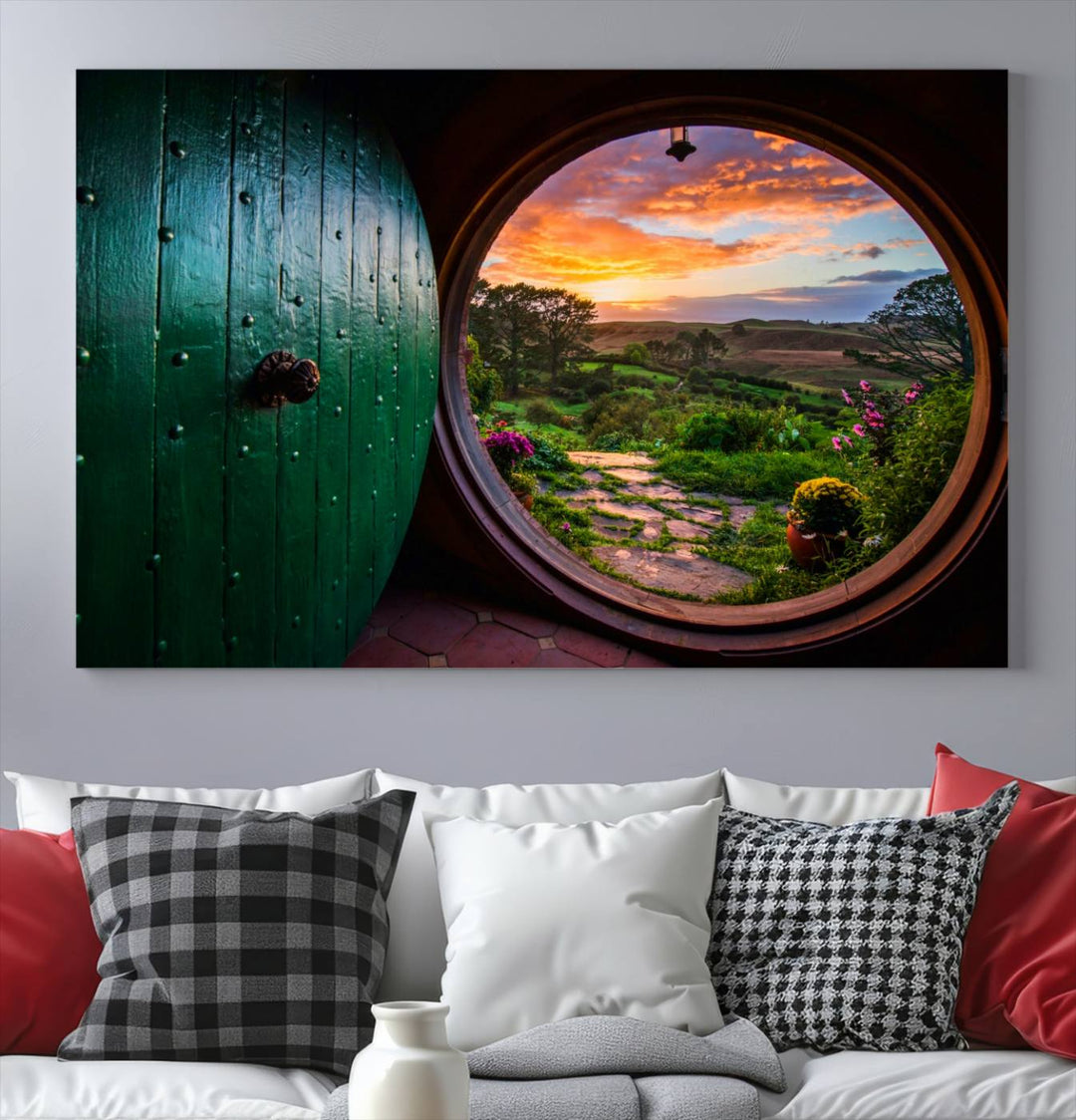 Hobbit Hole canvas Bag End decor Bag End wall art Movie art Playroom