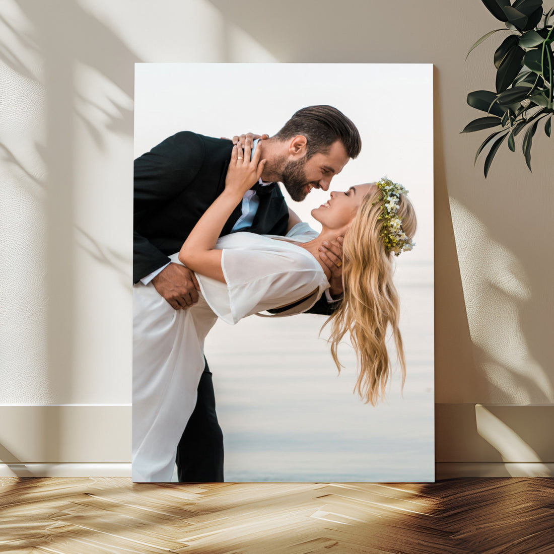 Song Lyrics over Photo Canvas Print – Personalized Wedding Song and Photo Wall Art