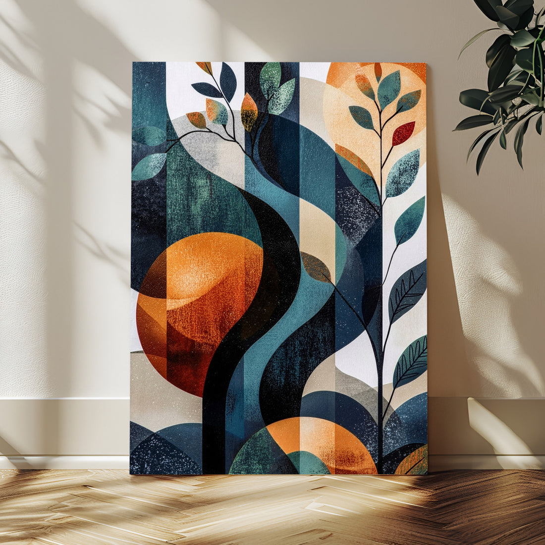 Abstract Flower Wall Art Canvas Print