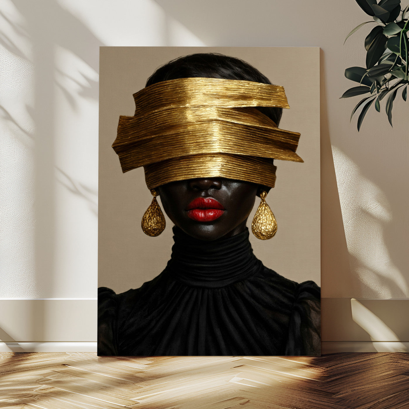 8151788X6-MGV-CV-24X36 - Abstract Afro American Women Wall Art Canvas Print