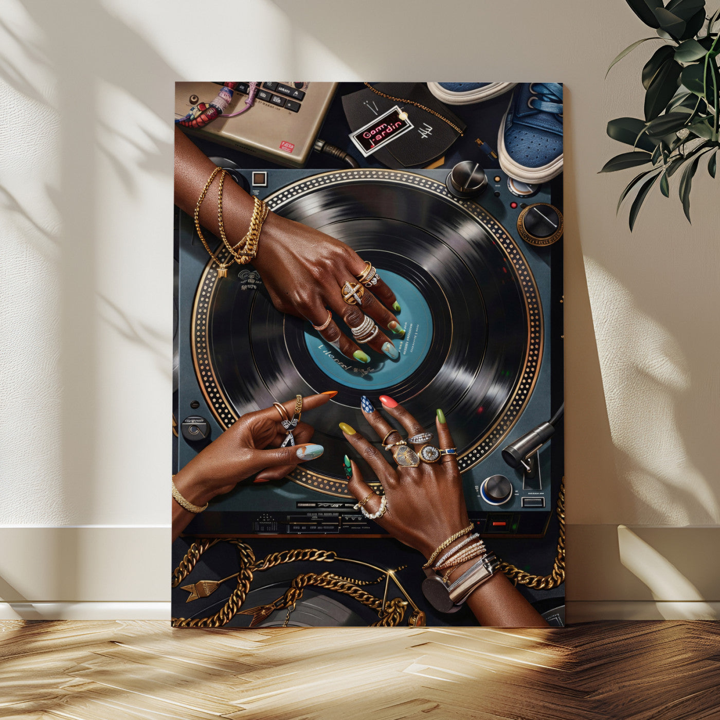 8151788R6-MGV-CV-24X36 - Black Woman Art, Black Woman Wall Art, Trendy Wall Art, Black Girl Wall Art