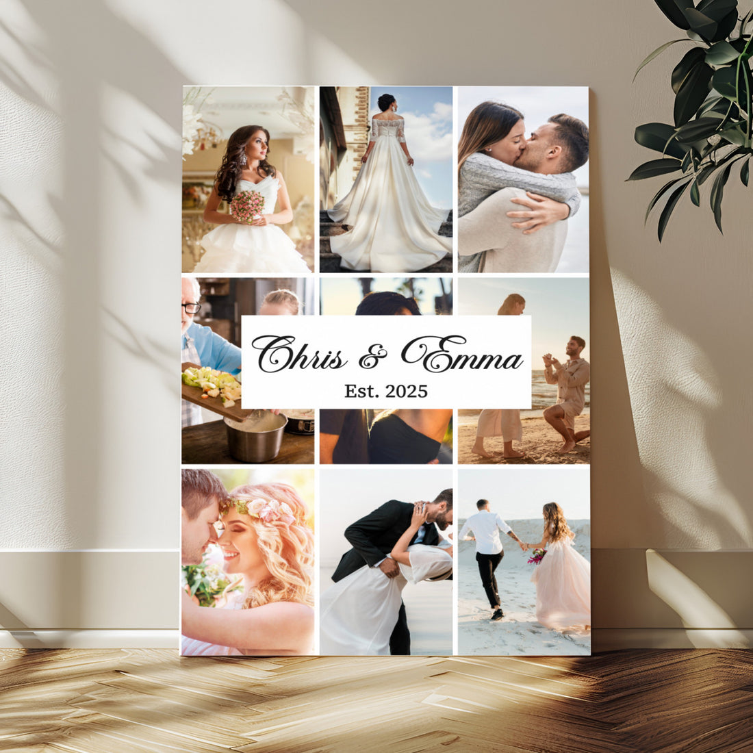 Custom Photo Collage Canvas Print, Personalized Picture Wall Art