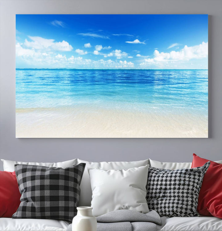 Ocean and Beach Artwork Canvas Print Wall Art