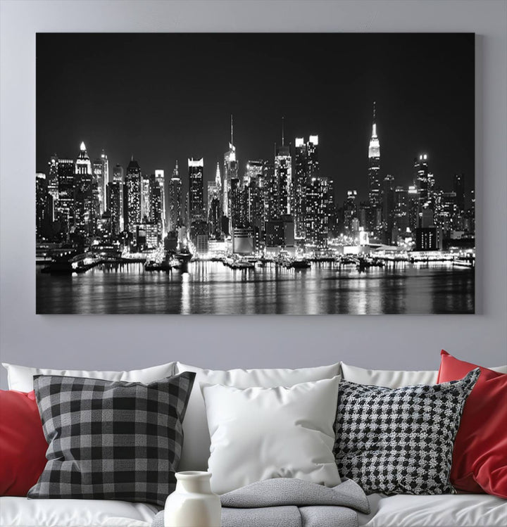 Wall Art NEW YORK Impressions sur toile Gratte-ciel de New York en noir et blanc