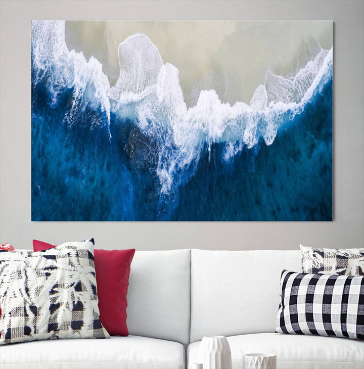 Beautiful Aerial Beach Canvas Wall Art