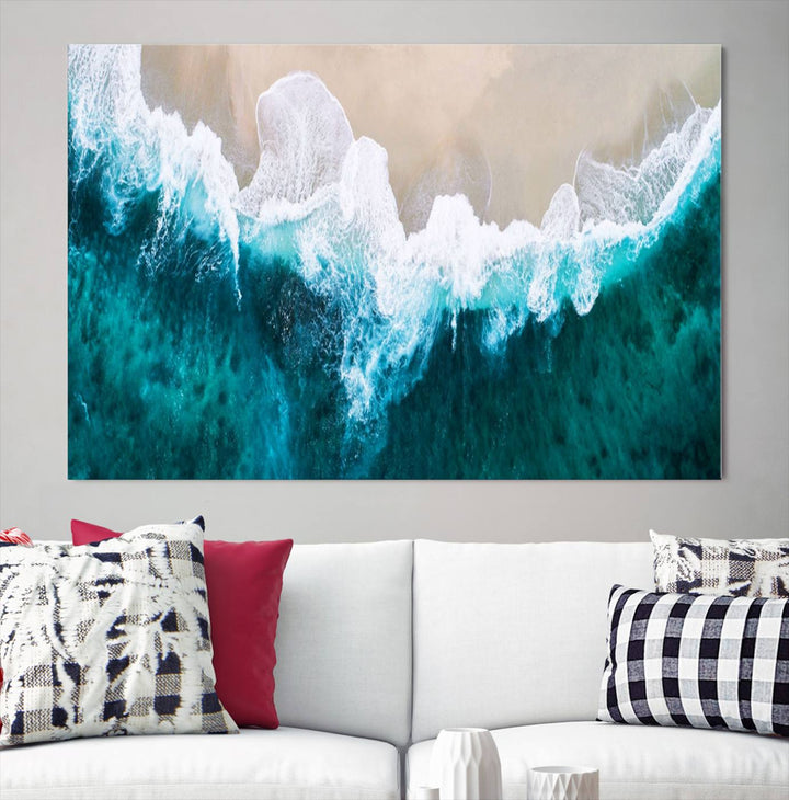 Mind-Blowing Aerial Beach Canvas Wall Art Print