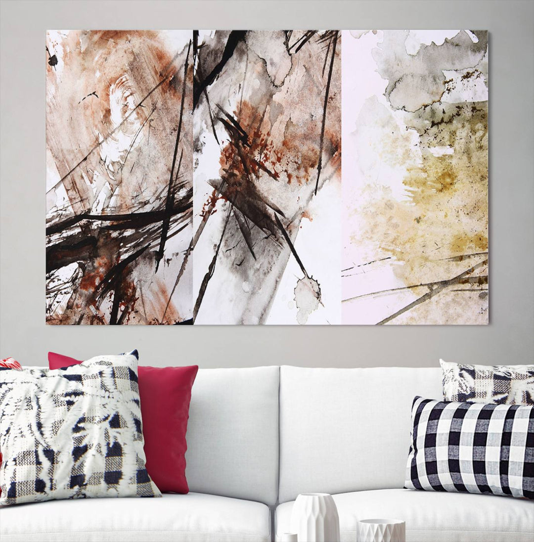 Vintage Grunge Abstract Canvas Wall Art