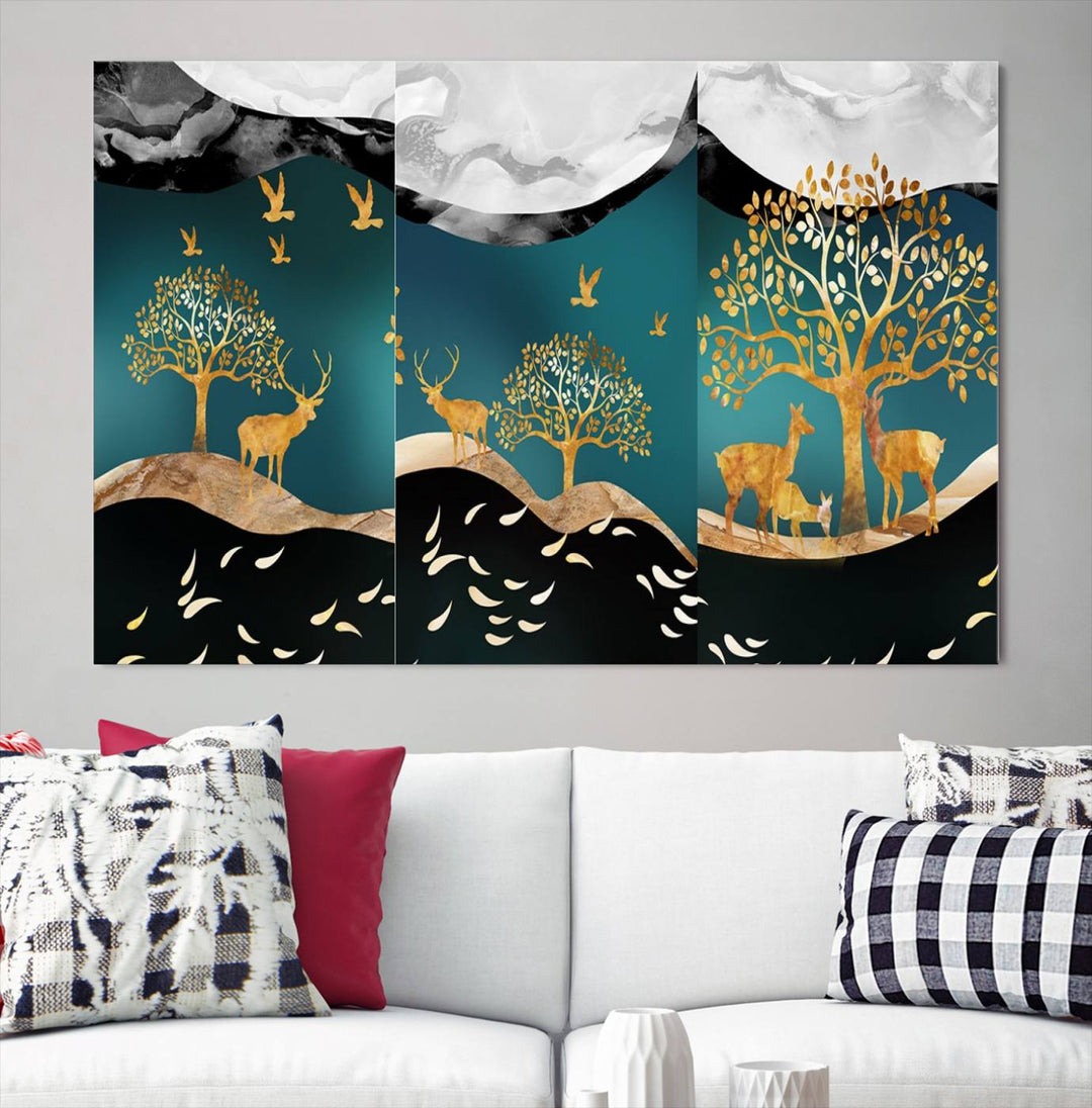 Marvellous Deer Abstract Canvas Print