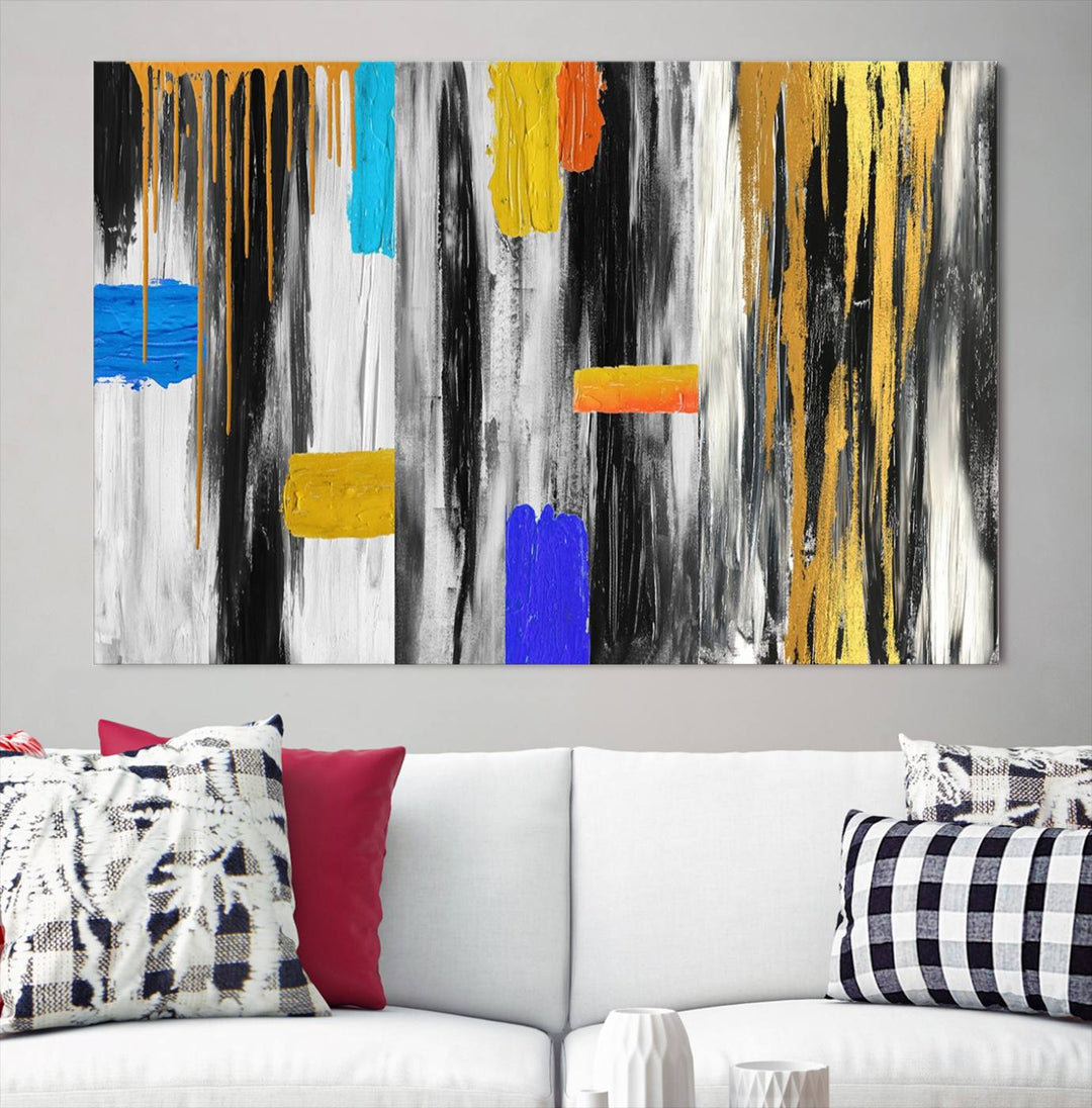 Colorful Abstract Painting Canvas Wall Art