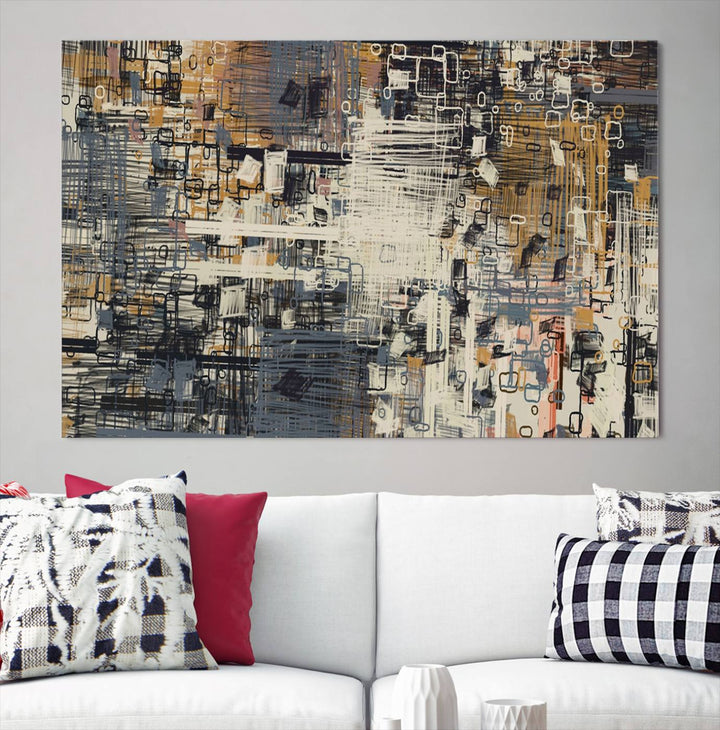 Abstract Marble Texture Wall Art Contemporary Dark Colors Art Abstract