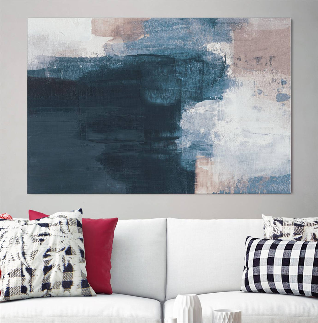 Abstract Brush Strokes Canvas Wall Art