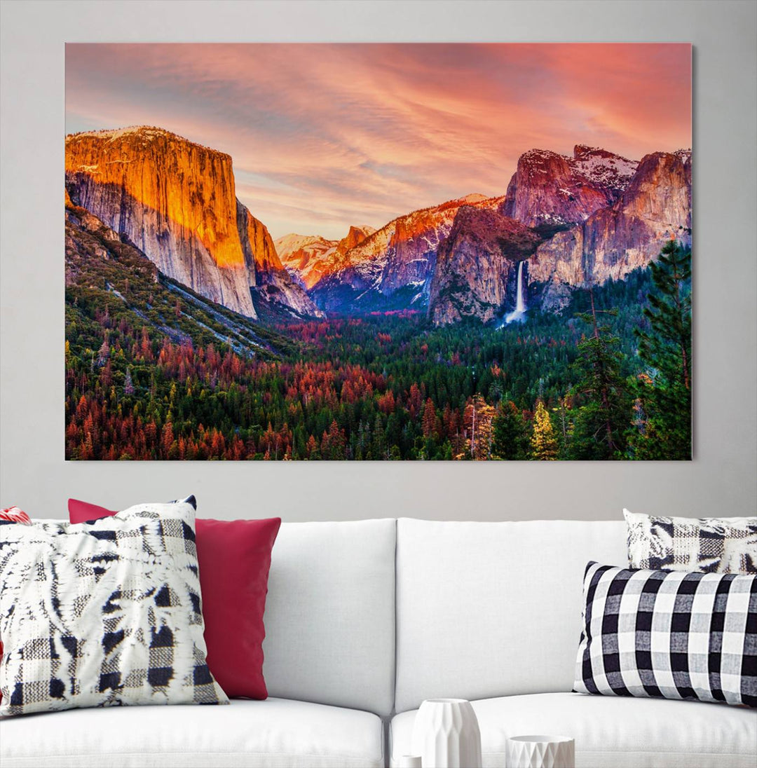 Impression sur toile murale du parc national El Capitan Yosemite