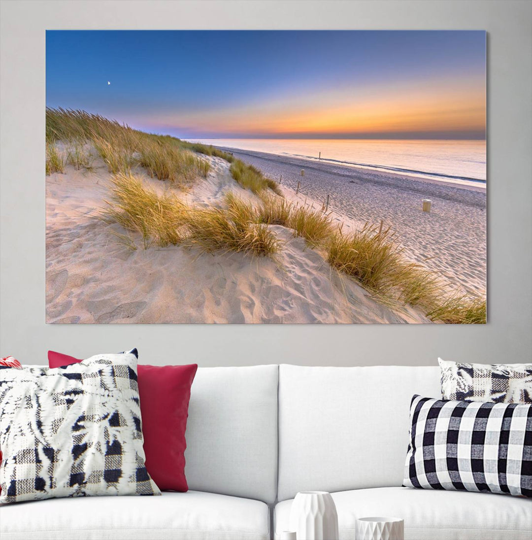 Sunrise On The Beach Wall Art Canvas Print