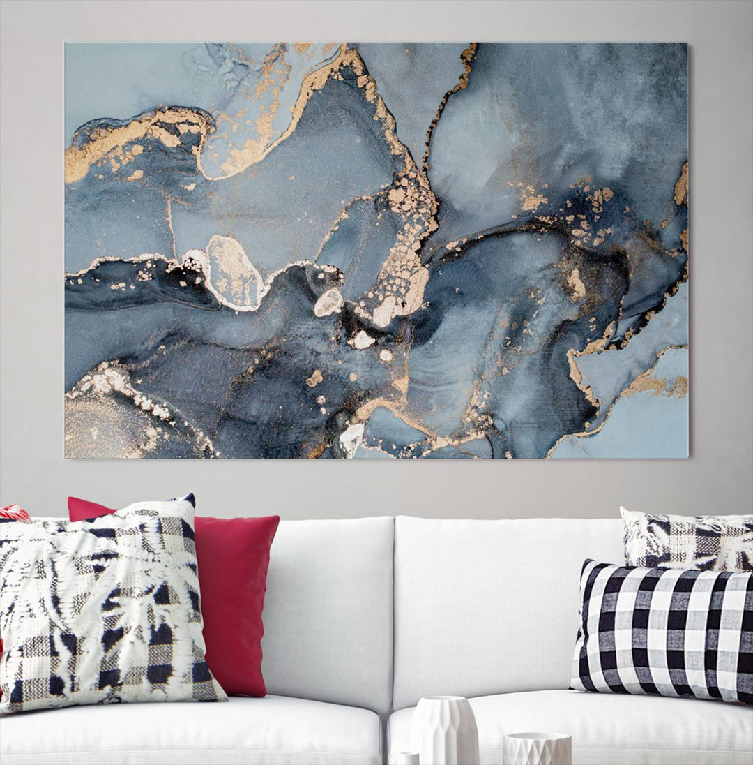 Multipanel Marble Fluid Effect Wall Art Abstract Canvas Wall Art Print