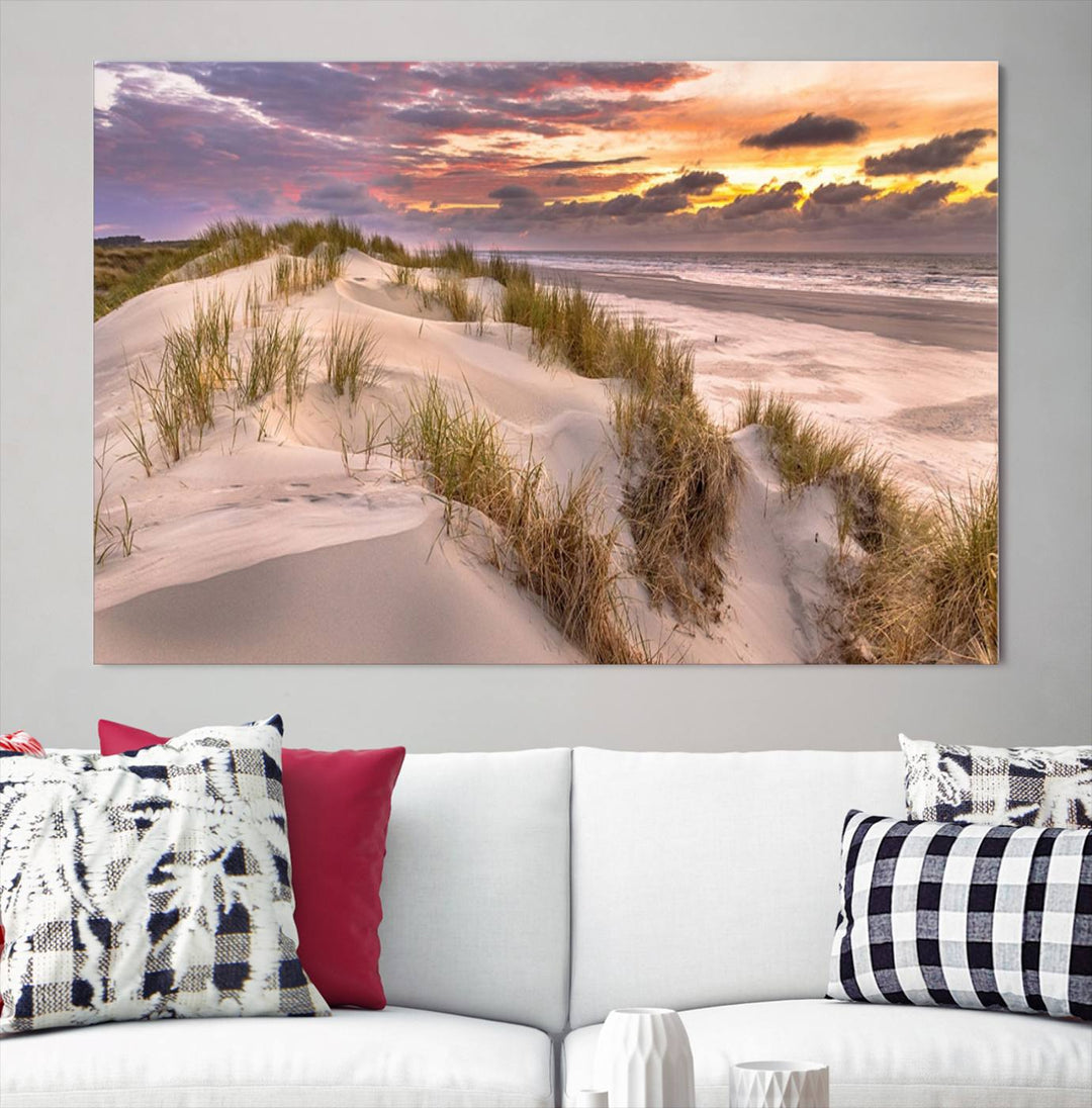 Sunrise On The Beach Wall Art Canvas Print