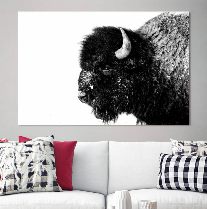 Impression sur toile d’art mural Buffalo, impression de bison