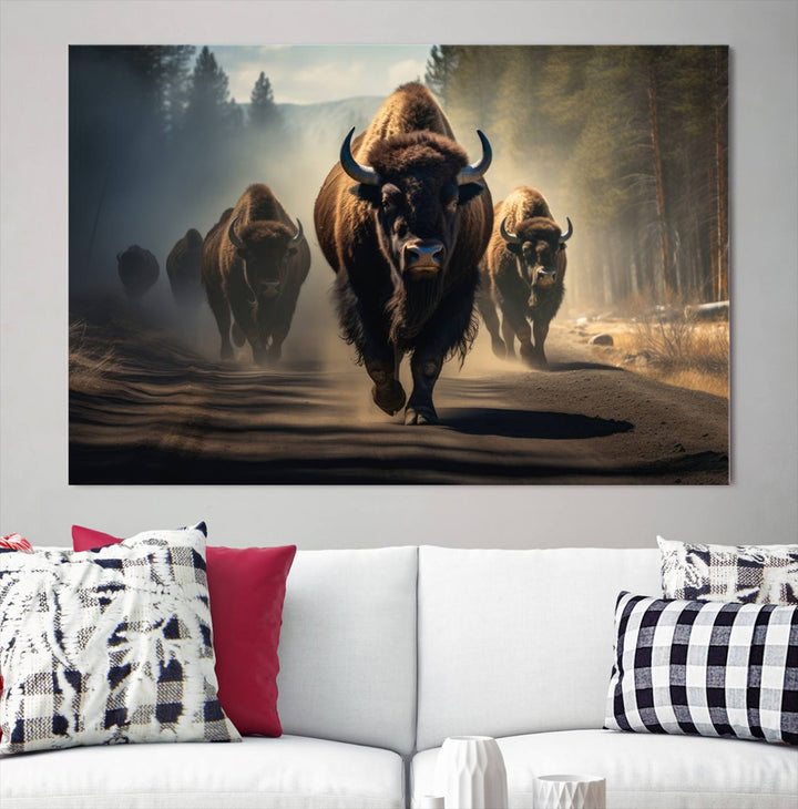 Buffalo Wall Art Canvas Print, Bison Wall Art Canvas Print