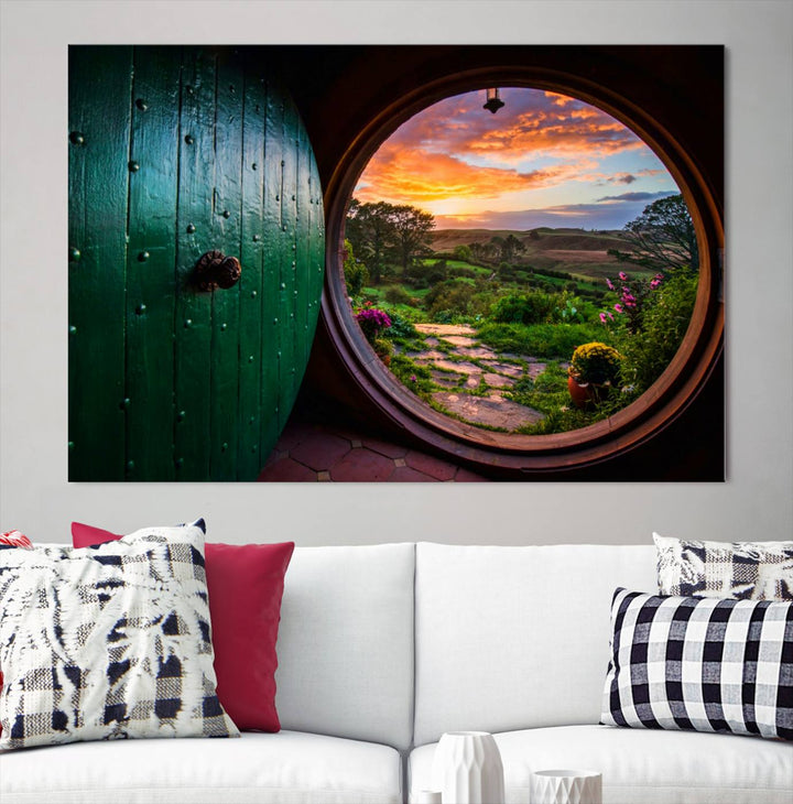 Hobbit Hole canvas Bag End decor Bag End wall art Movie art Playroom