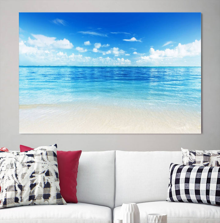 Ocean and Beach Artwork Canvas Print Wall Art