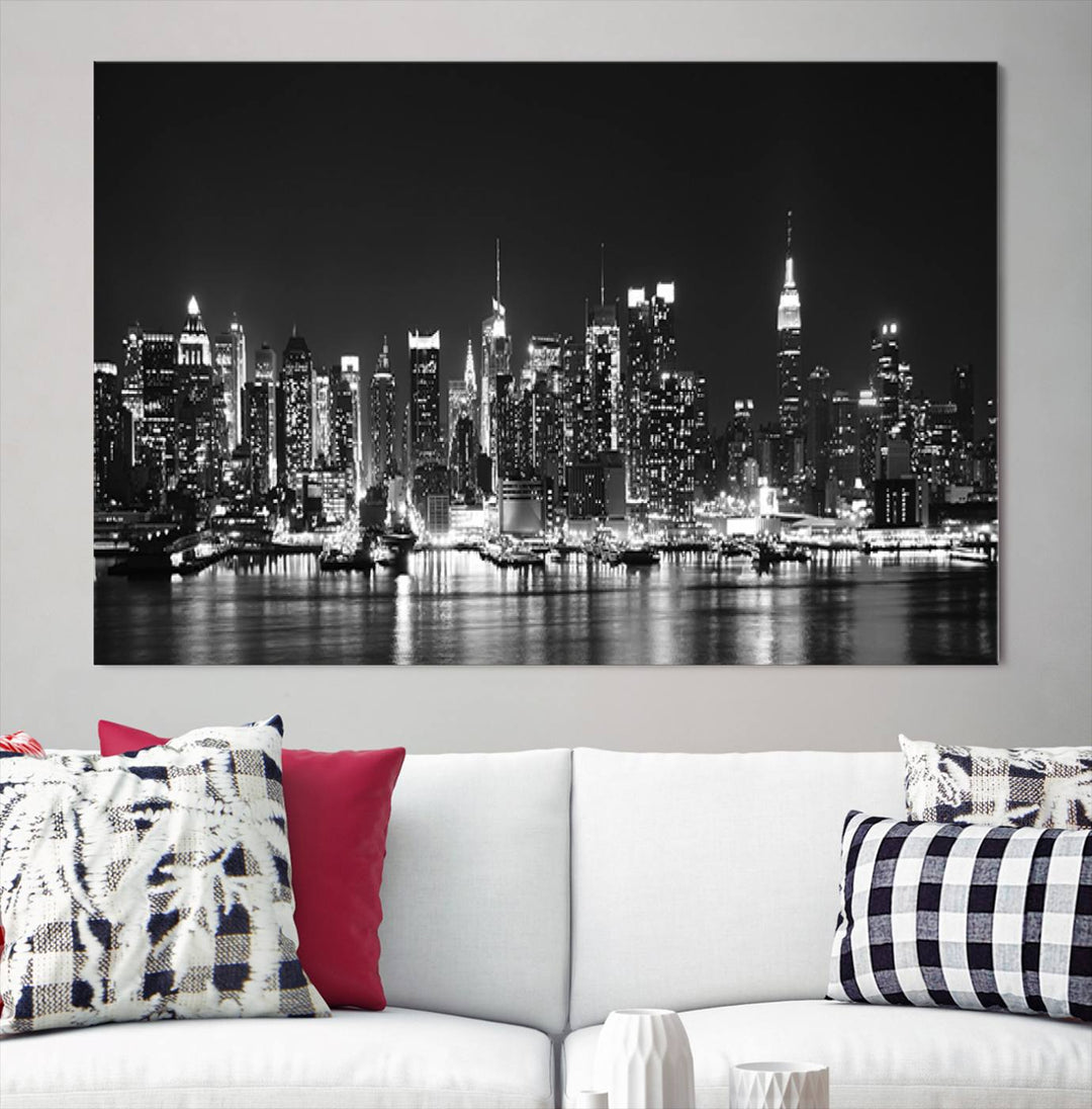 Wall Art NEW YORK Impressions sur toile Gratte-ciel de New York en noir et blanc