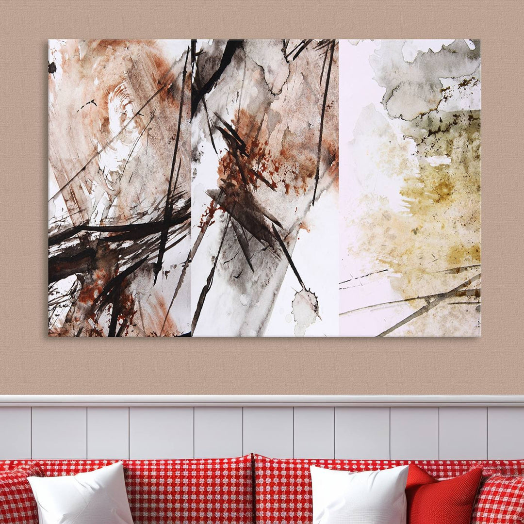 Vintage Grunge Abstract Canvas Wall Art