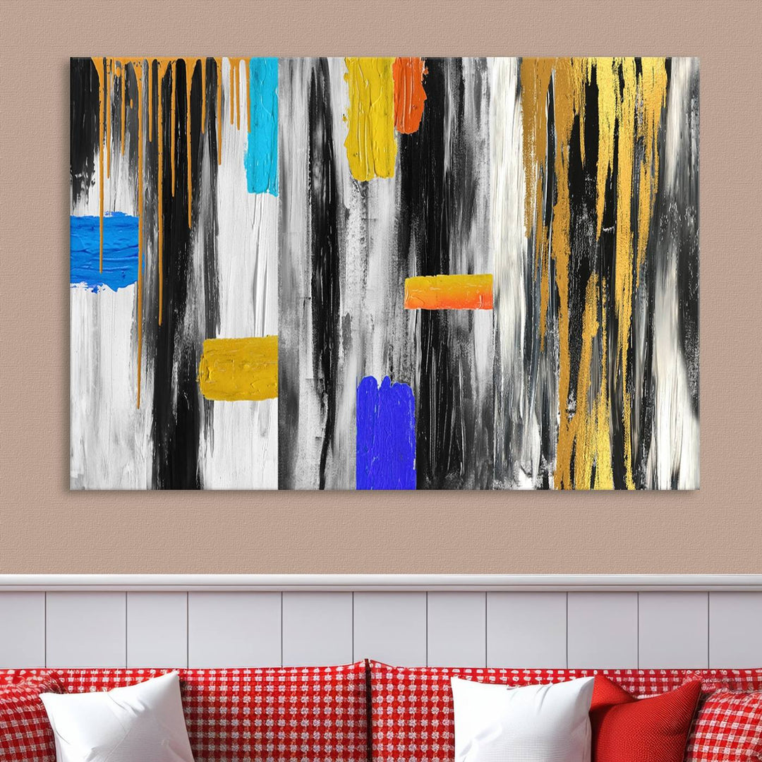 Colorful Abstract Painting Canvas Wall Art