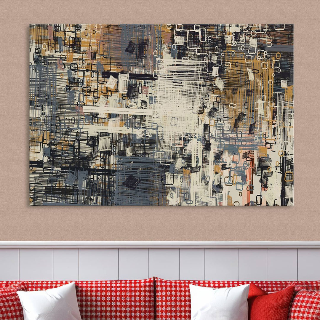 Abstract Marble Texture Wall Art Contemporary Dark Colors Art Abstract