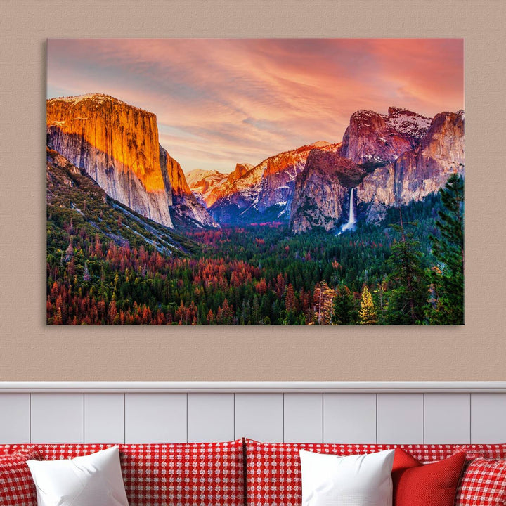 Arte de pared de lienzo del Parque Nacional de Yosemite, impresión de lienzo de Yosemite, obras de arte de Yosemite, arte de pared dividida, arte de pared extra grande, regalo de inauguración de la casa - El Capitán