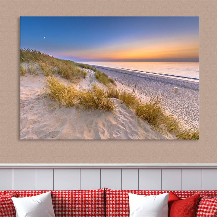 Sunrise On The Beach Wall Art Canvas Print