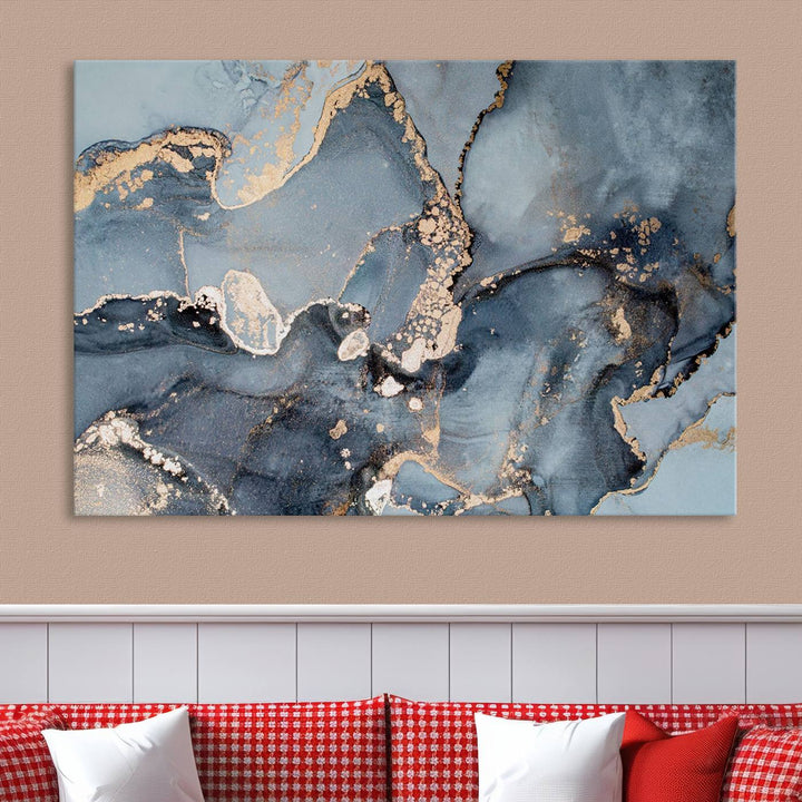 Multipanel Marble Fluid Effect Wall Art Abstract Canvas Wall Art Print