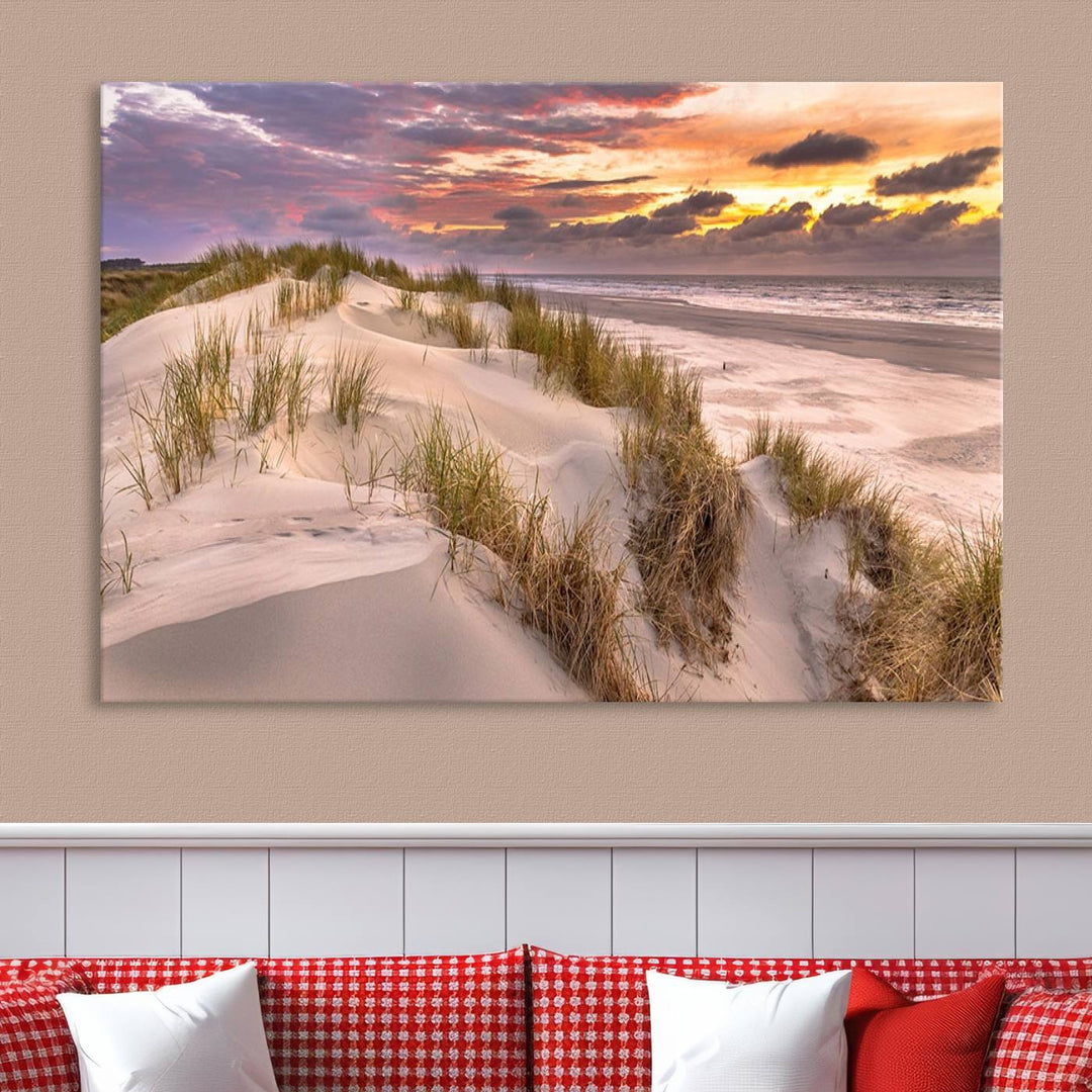 Sunrise On The Beach Wall Art Canvas Print