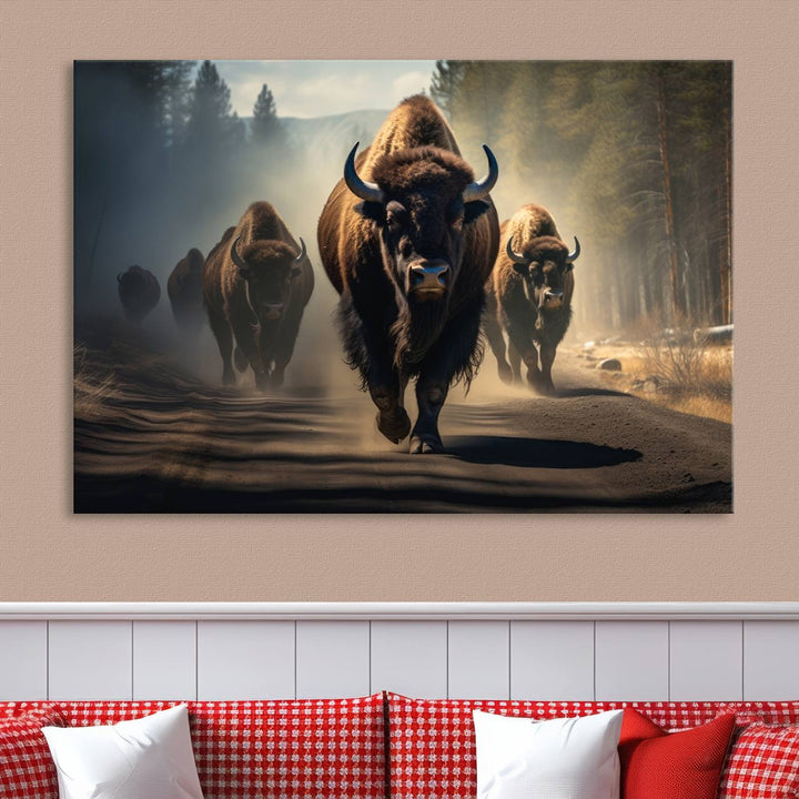 Buffalo Wall Art Canvas Print, Bison Wall Art Canvas Print