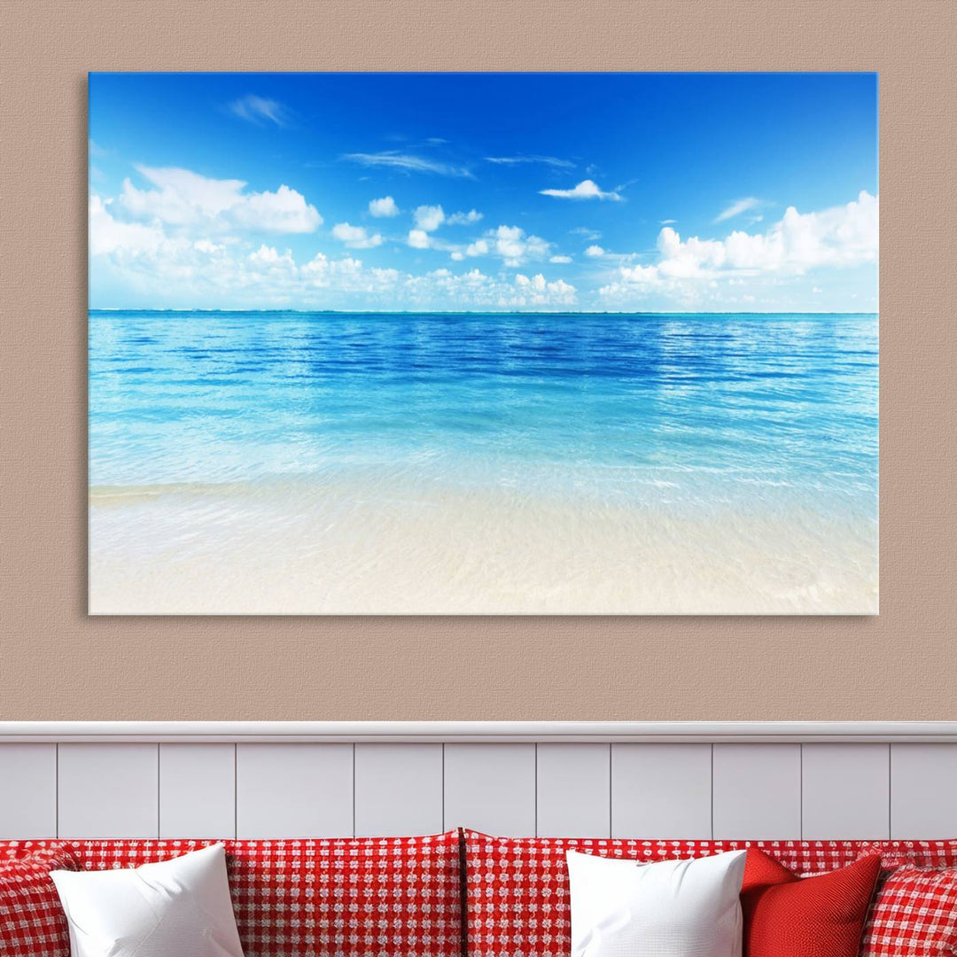 Ocean and Beach Artwork Canvas Print Wall Art