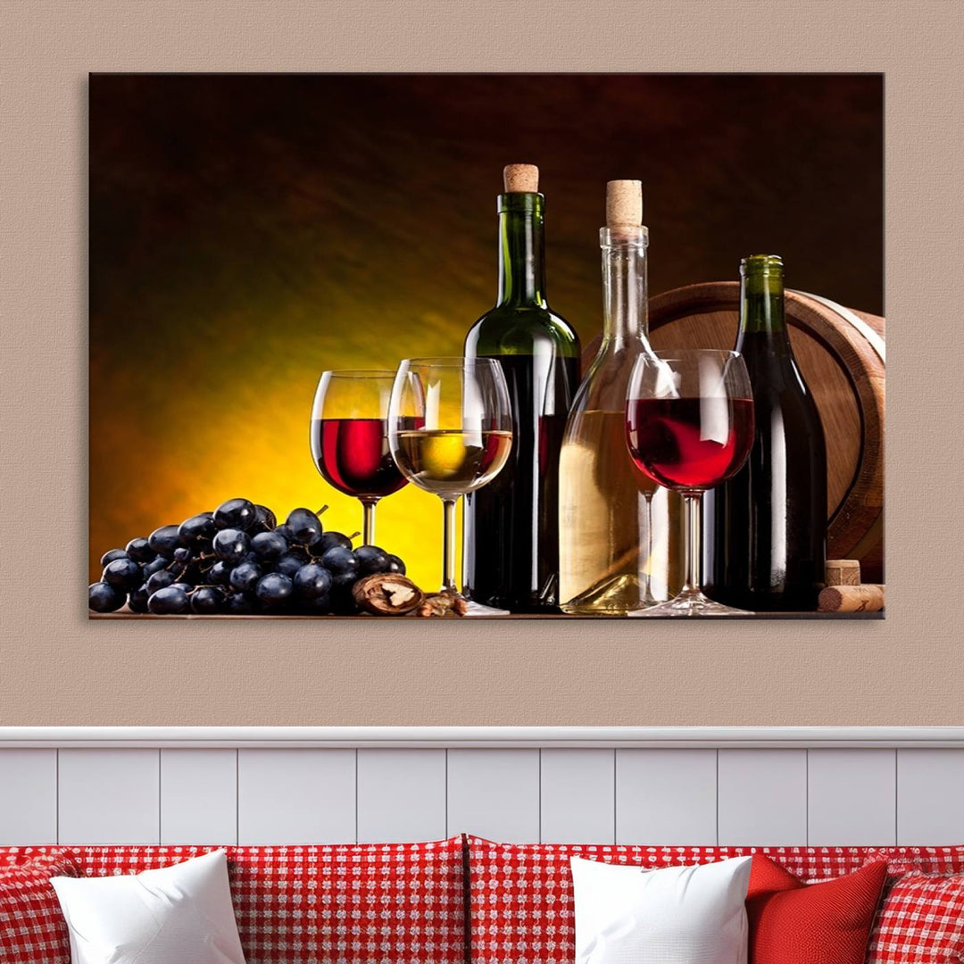 Red and White Wine Canvas Print 