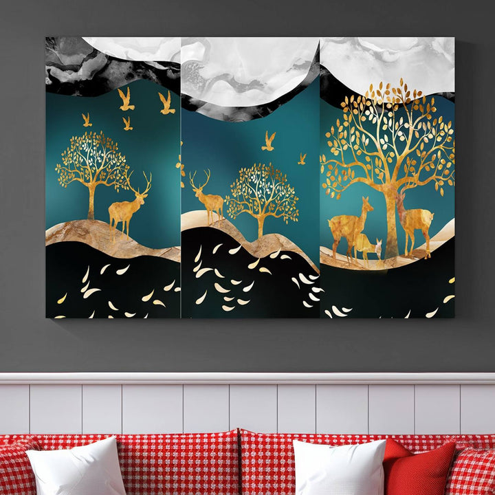 Marvellous Deer Abstract Canvas Print