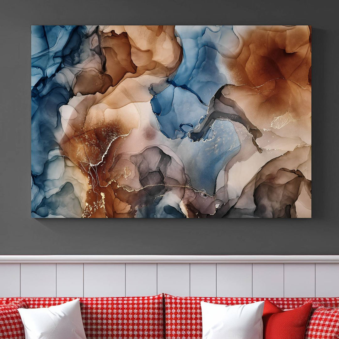 Colorful Abstract Clouds Canvas Wall Art Print