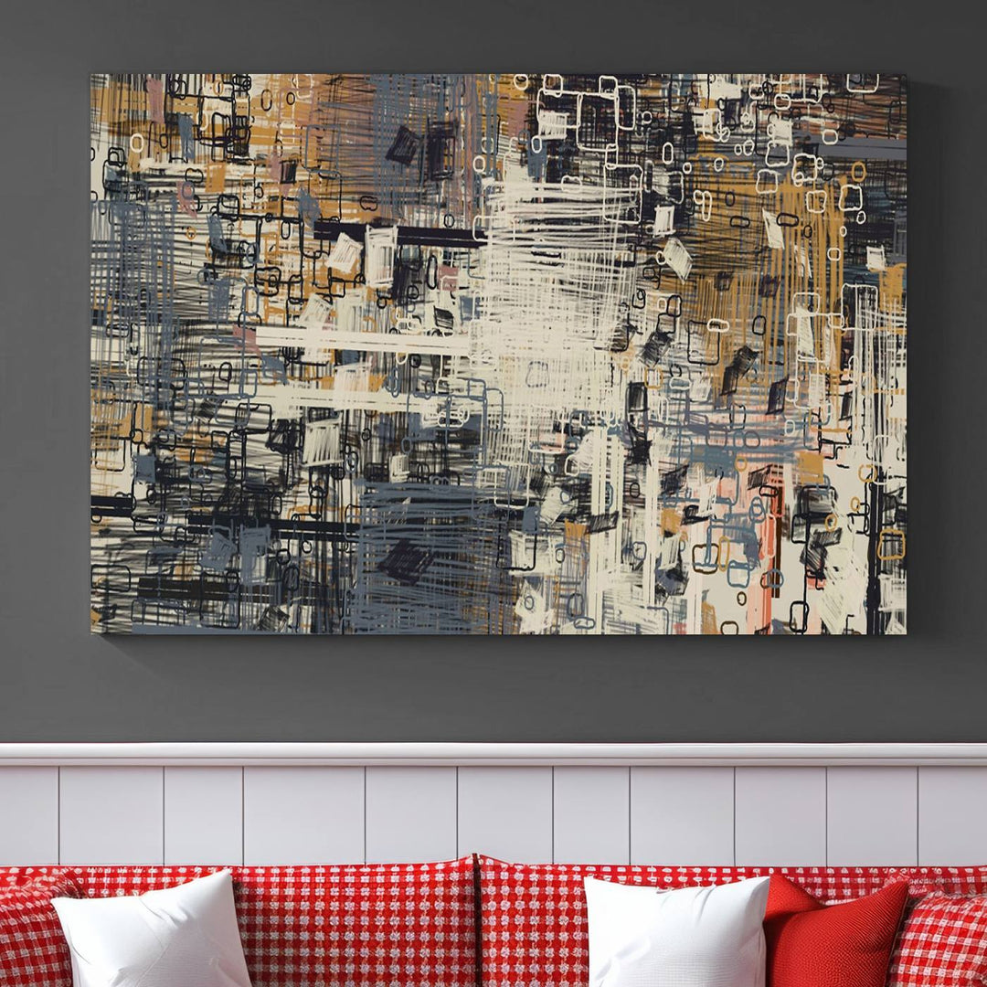 Abstract Marble Texture Wall Art Contemporary Dark Colors Art Abstract